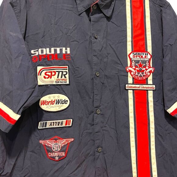 Vintage Southpole Racing Collection Button Down Shirt Men’s Sz M - Picture 4 of 5